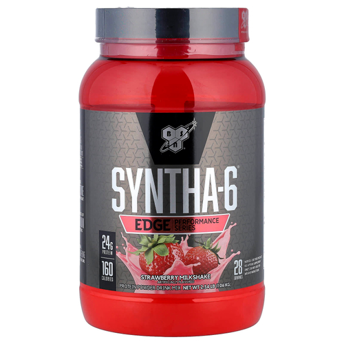 BSN, Syntha-6® Edge, протеиновая смесь для приготовления напитка, клубничный молочный коктейль, 1,06 кг (2,34 фунта)