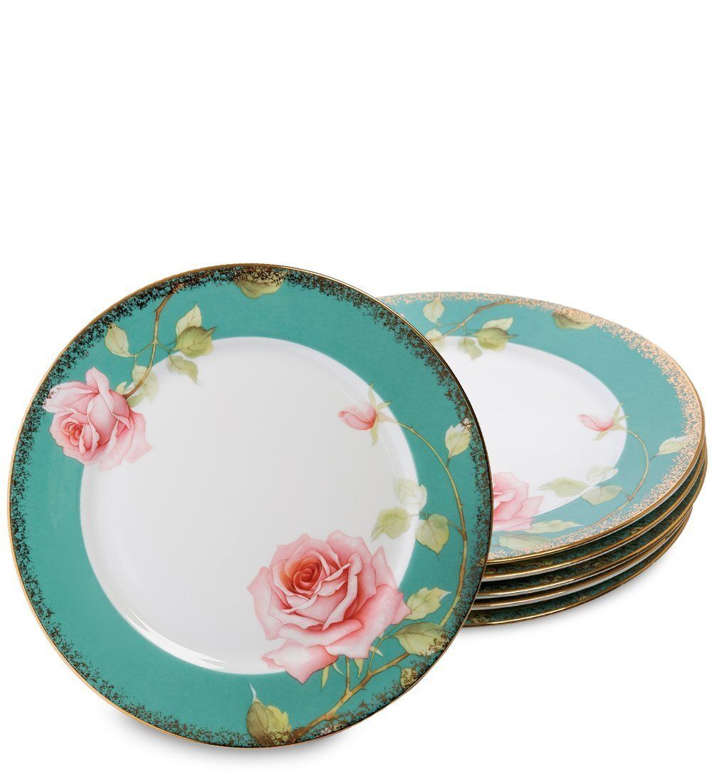 Pavone JK-229 Набор из 6 тарелок «Роза» (Milano Rose  )