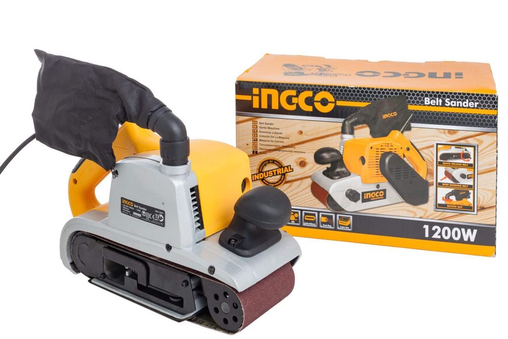 Ленточная шлифовальная машина 1200Вт 610х100 INGCO PBS12001 INDUSTRIAL