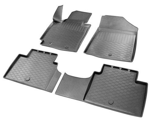 Коврики в салон автомобиля Rival для Chery Tiggo 7 Pro (Prestige) 2020-н.в./Tiggo 7 Pro Max 2022-н.в. (Prestige; Ultimate), полиуретан, с крепежом, 4 части, 10908003