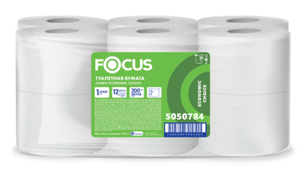 Туалетная бумага Focus Eco Jumbo Артикул 5050784, 200м
