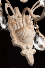 Настенный светильник 3637/1 белый с золотом / прозрачный хрусталь