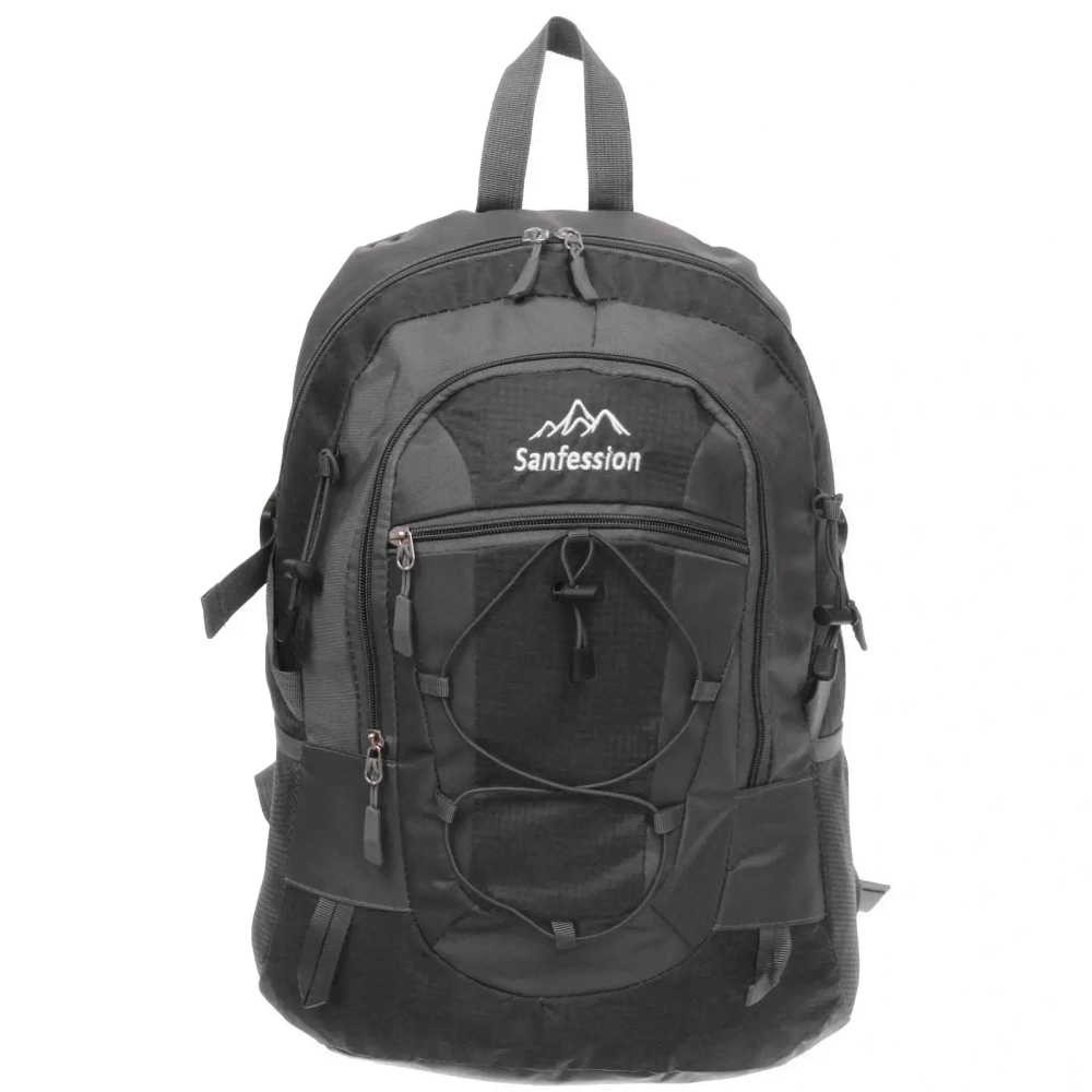 Рюкзак туристический 35л, цвет черно-серый 22001