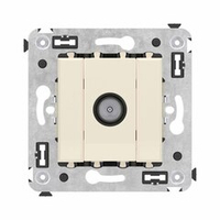 Розетка TV оконечная в стену, "Avanti", "Ванильная дымка"