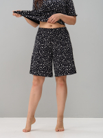 Костюм с шортами КНр-182/черныйгорох