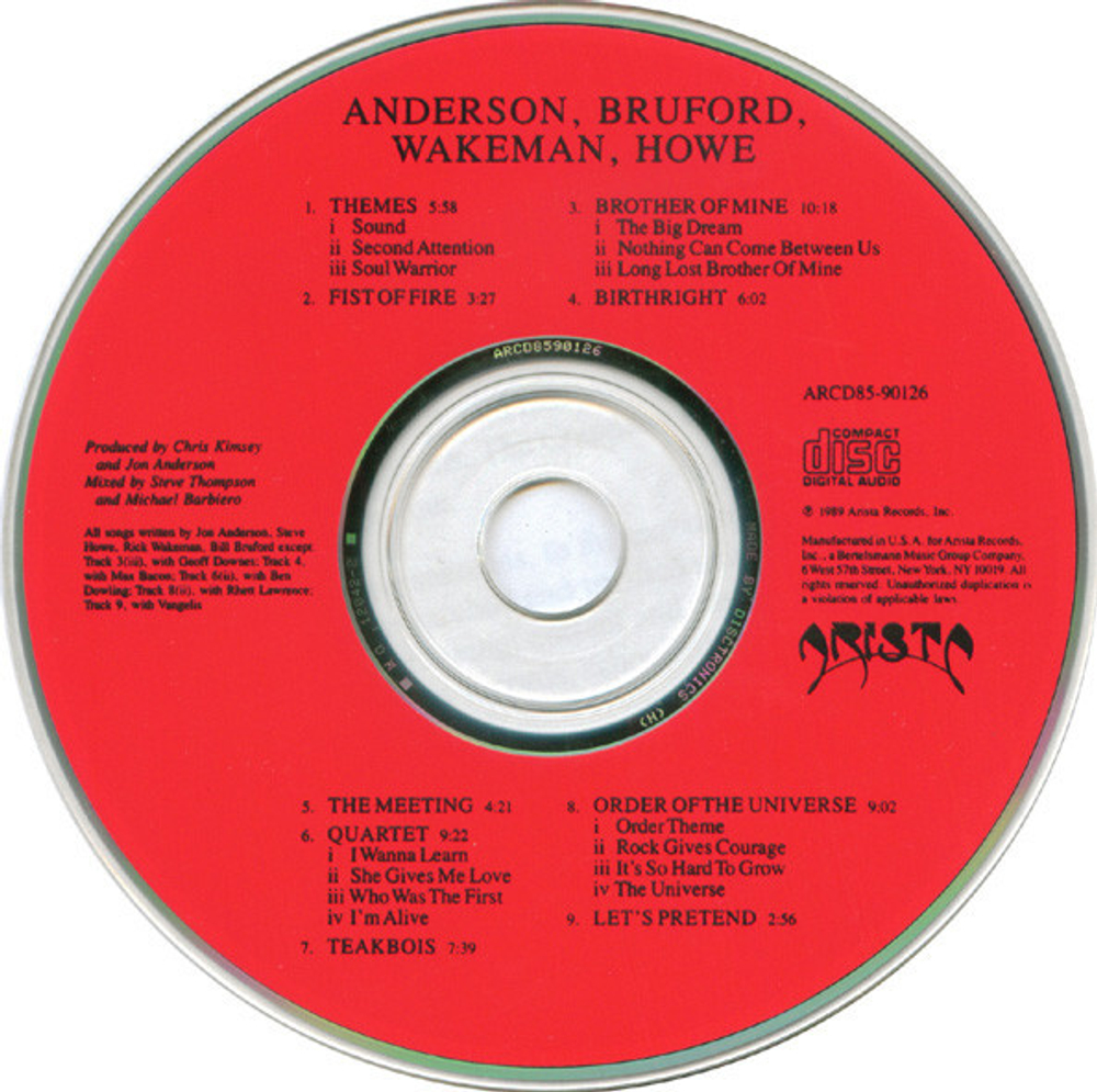 Anderson Bruford Wakeman Howe / Anderson Bruford Wakeman Howe (CD)