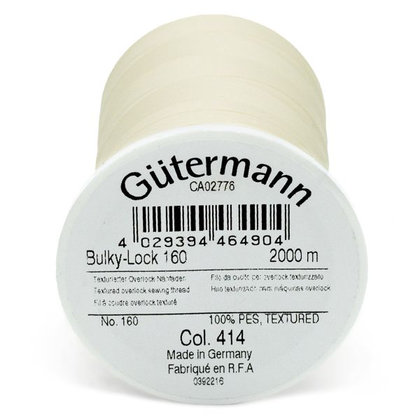Нить текстурированная Gutermann Bulky-Lock 160 (2000 метров), 5 кат. | 414 св.кремово-бежевый