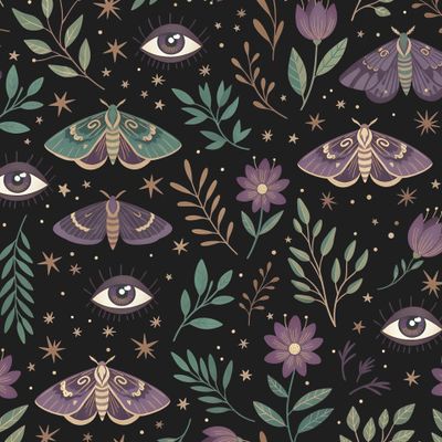 Ночные мотыльки и цветы