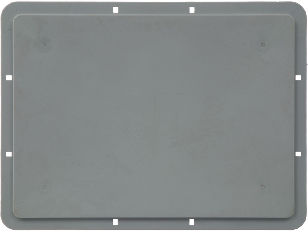 Ящик сплошной 400×300×220 мм, объем 21 л., арт.: ЕС 4322.2, серый, код: 14174
