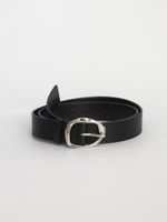 БАЗОВЫЙ РЕМЕНЬ С МЯТОЙ ПРЯЖКОЙ BLACK