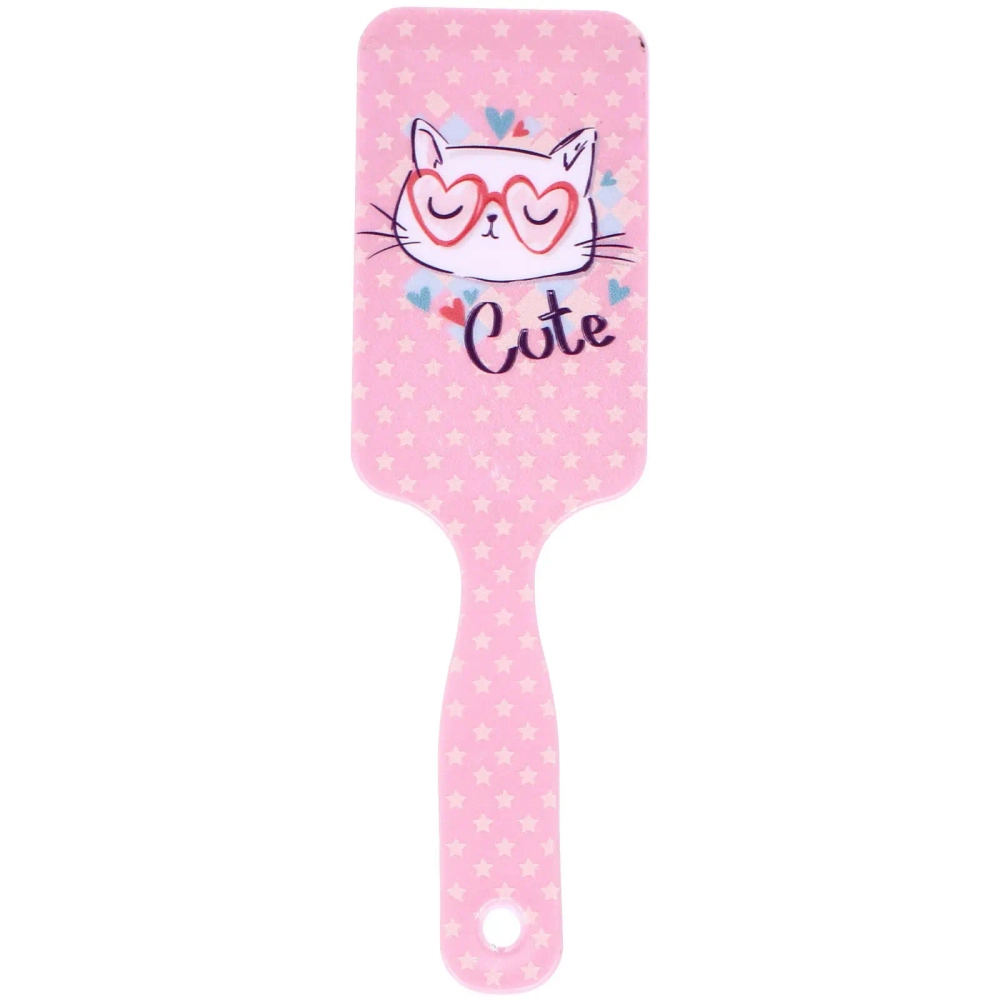 Расческа массажная детская «КОТИКИ», микс 4 дизайна, 16*8см (пакет с подвесом)●