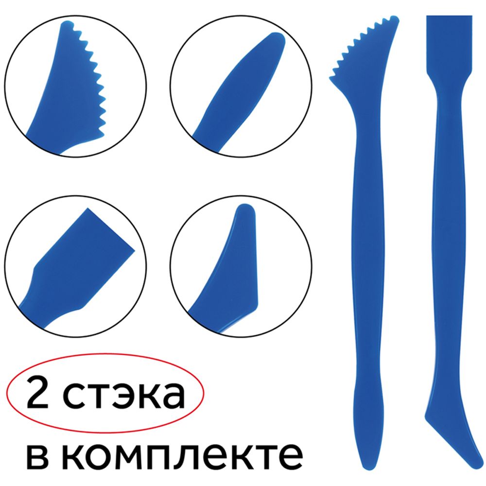 Набор для лепки: доска пластиковая А4 +2 стека, красный, Гамма