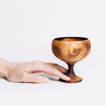 Деревянная Креманка (чаша) на ножке из древесины сибирского кедра. T175