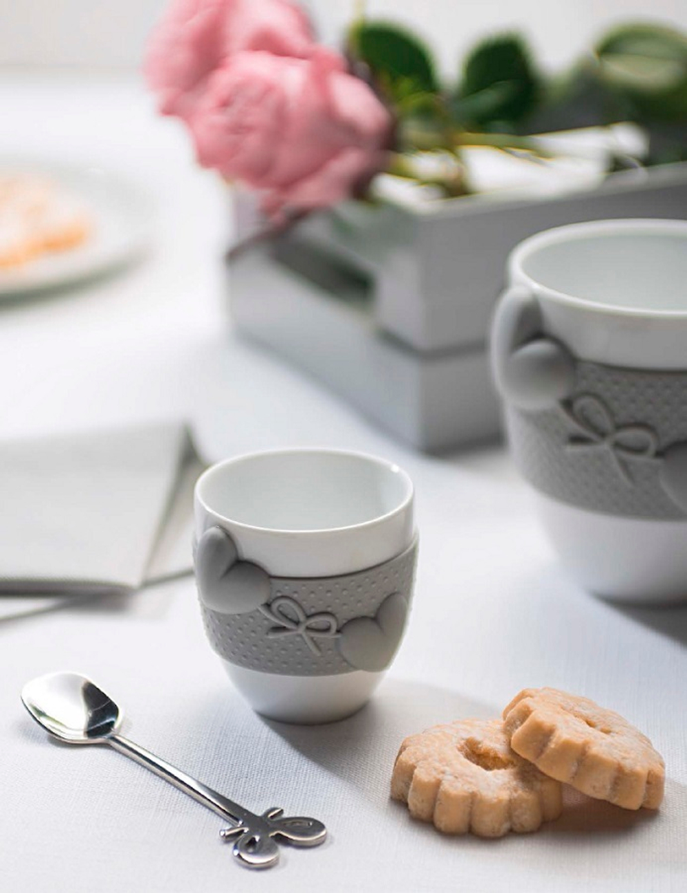 Набор из 2 чашек для кофе Love серый Guzzini