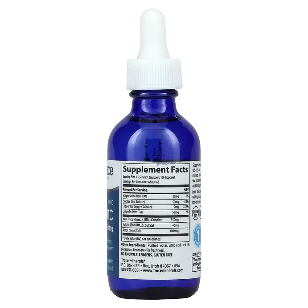 Trace Minerals Liquid Ionic Zinc 50 mg 59 мл , Липосомальный Цинк