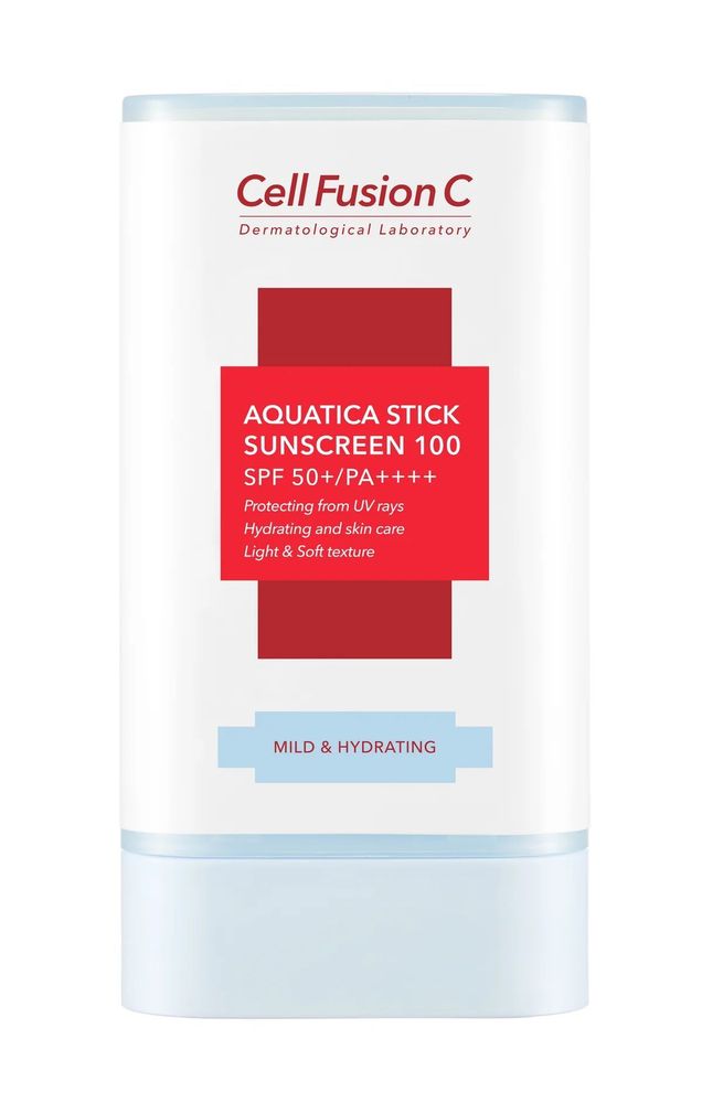 Cell Fusion C Солнцезащитный стик для чувствительной, сосудистой и сухой кожи Aquatica Stick Sunscreen SPF 50+ / 19 г