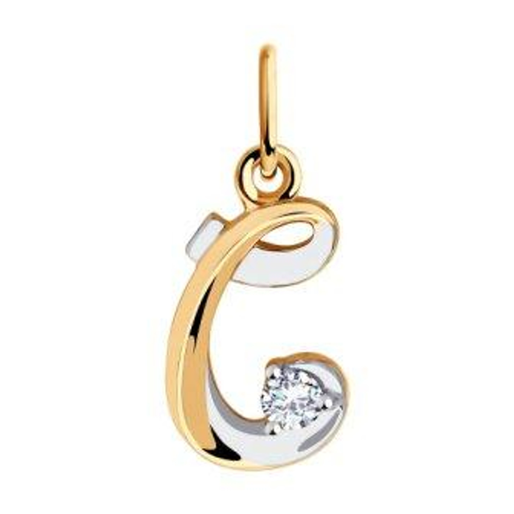 Подвеска из золота с фианитами