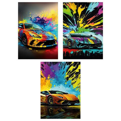 Блокнот А6 48л клетка "Яркие авто" (Академия Групп)