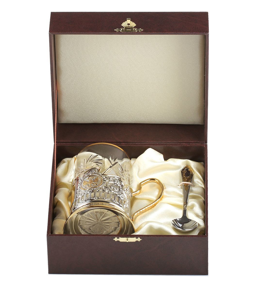 Подстаканник Колокольчик с позолотой