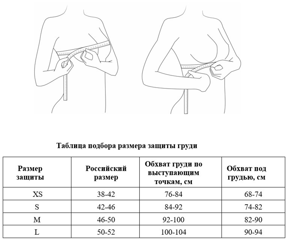 Защита груди женская