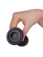 Черный анальный плаг Glide M - 10,3 см. (Цвет: черный)