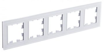 Рамка 5-м AtlasDesign Nature стекло бел. SE ATN320105