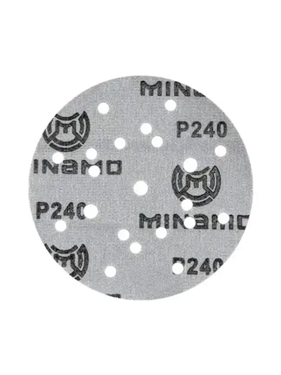 150мм P240 10шт. Шлифовальный абразивный круг для шлифовки под липучку Minamo Heavy Duty PF