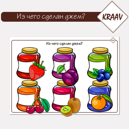 Развивающая игра "Из чего сделан джем?"