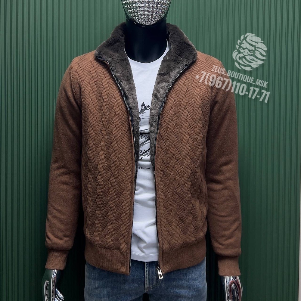 Кардиган с мехом Loro Piana