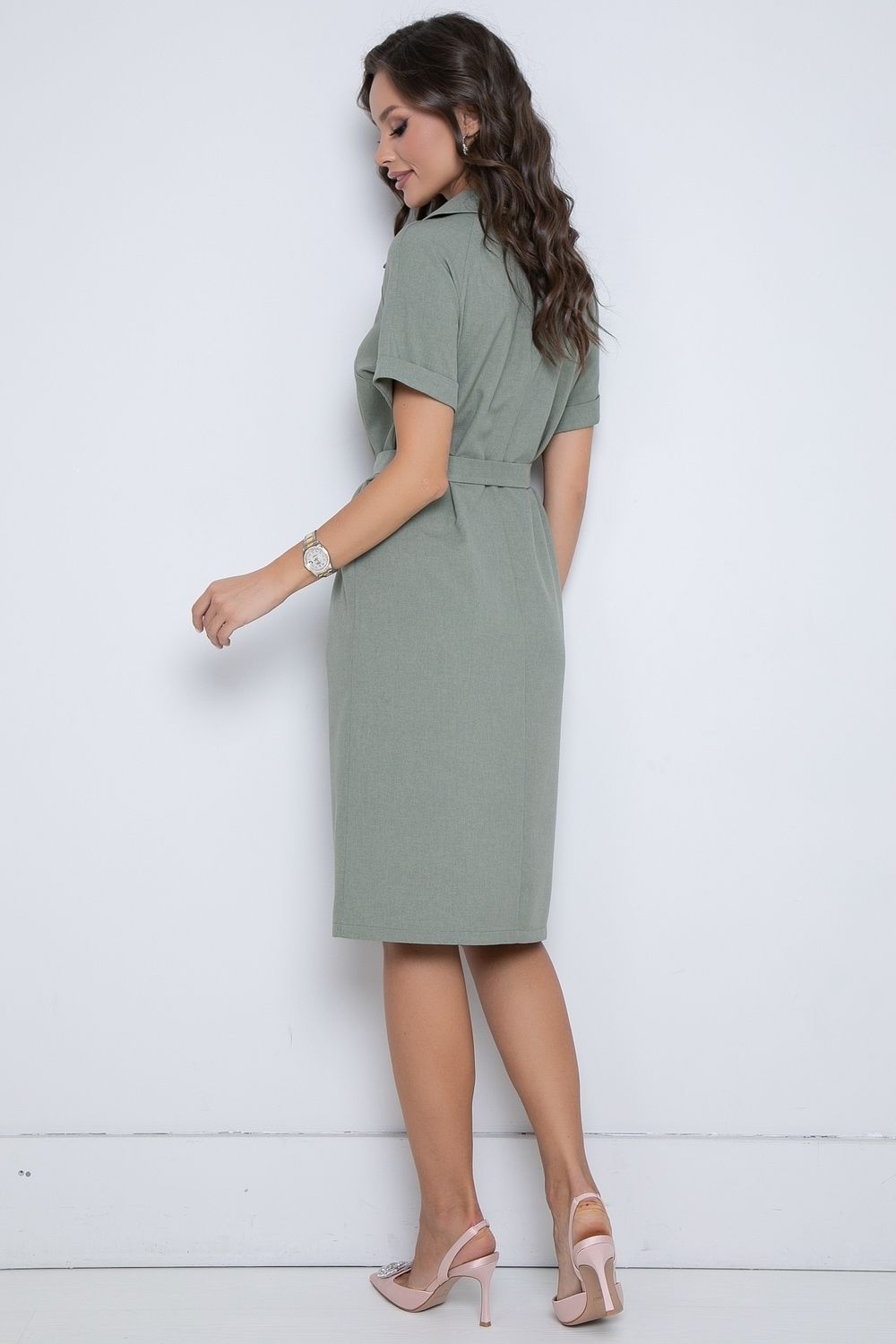 Платье Успех (оливка) Diolche (Акция)