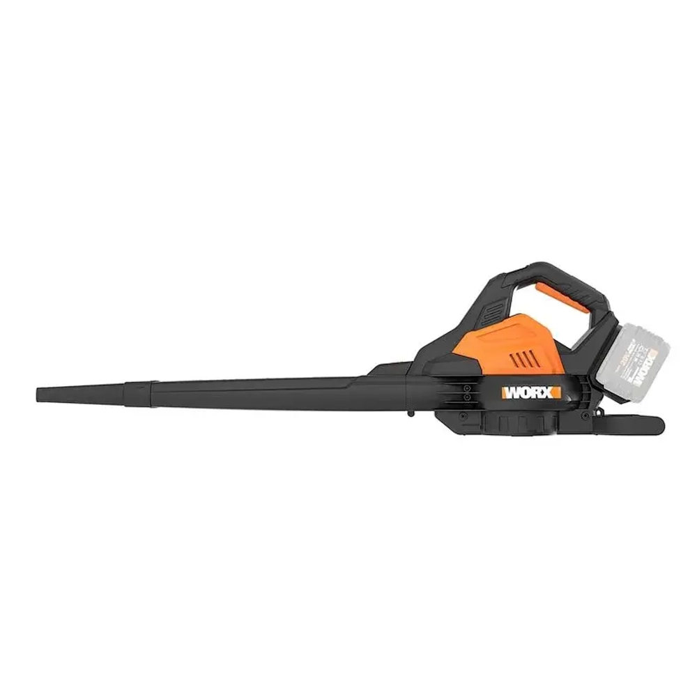 WORX WG583E 40В воздуходувка-пылесос аккумуляторная бесщеточная (2 x 4 Ач, ЗУ) 335 м/с