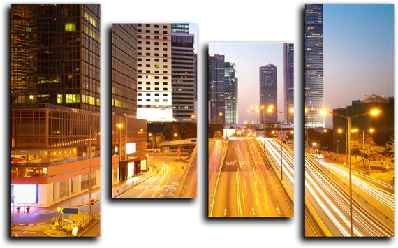 Модульная картина "Ночная развязка"