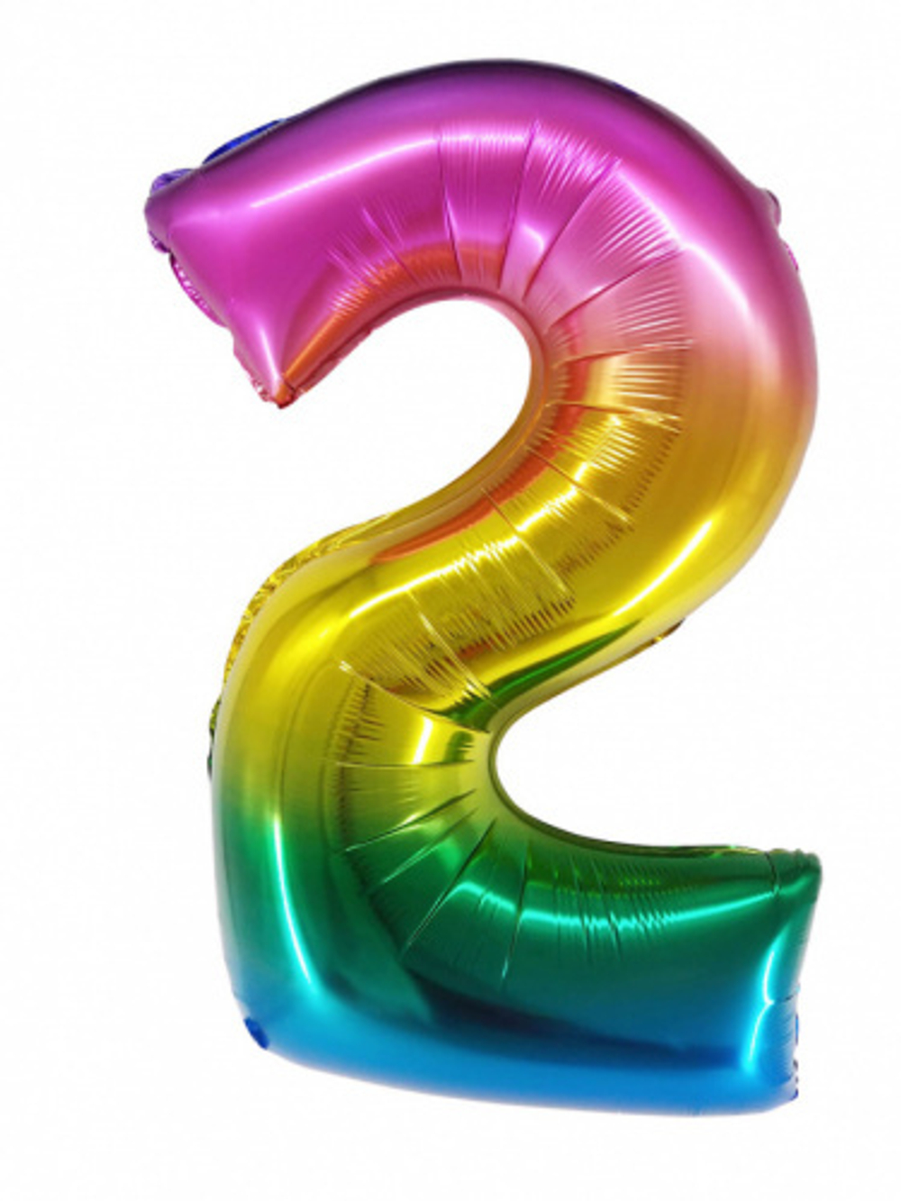 К 34" Цифра 2 Радужный Градиент 86 см.