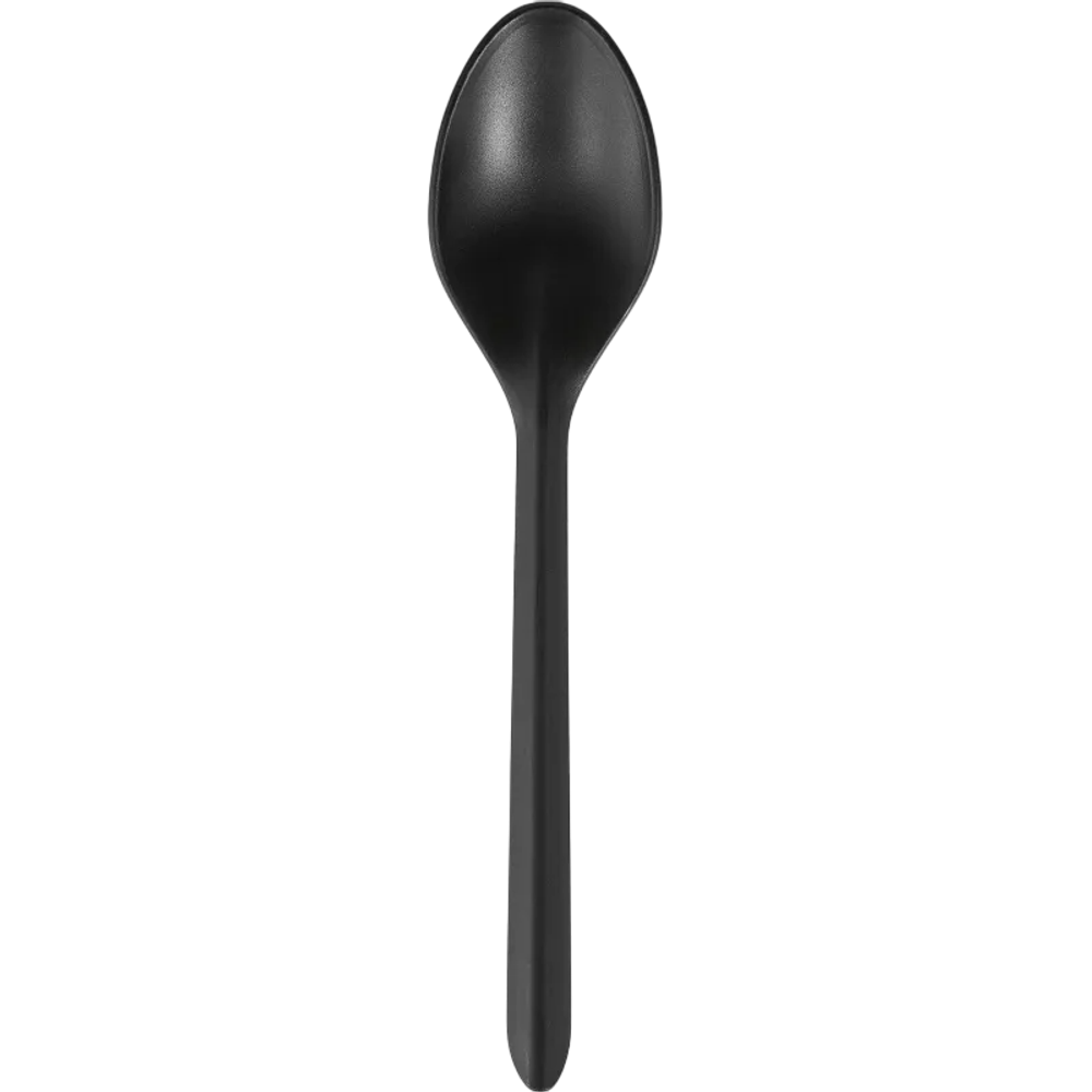Ложка столовая 173 мм пластик ПП черный 4033Ч