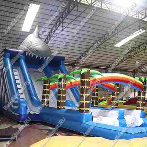 Водная горка «Акула на спуске» с бассейном, 15×5×8 м