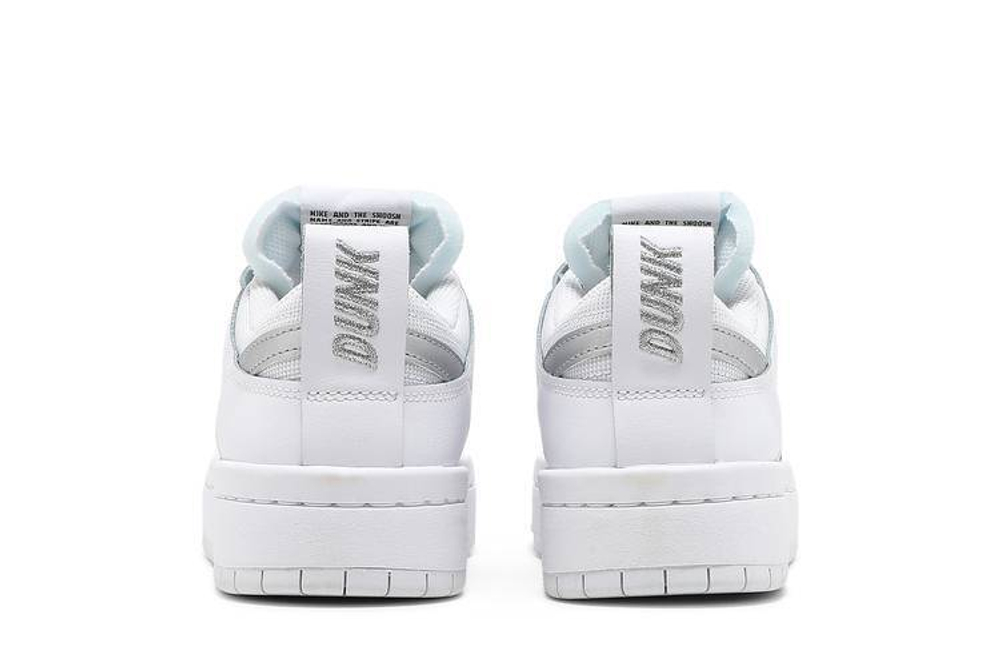 Кроссовки Nike Dunk Low Disrupt "White Silver" (Женская размерная сетка)
