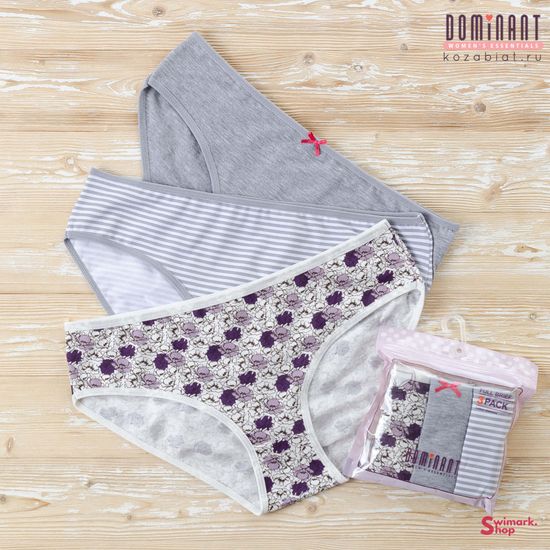 Трусики женские DOMINANT 55000-295, FULL BRIEF, 3 шт. в уп.