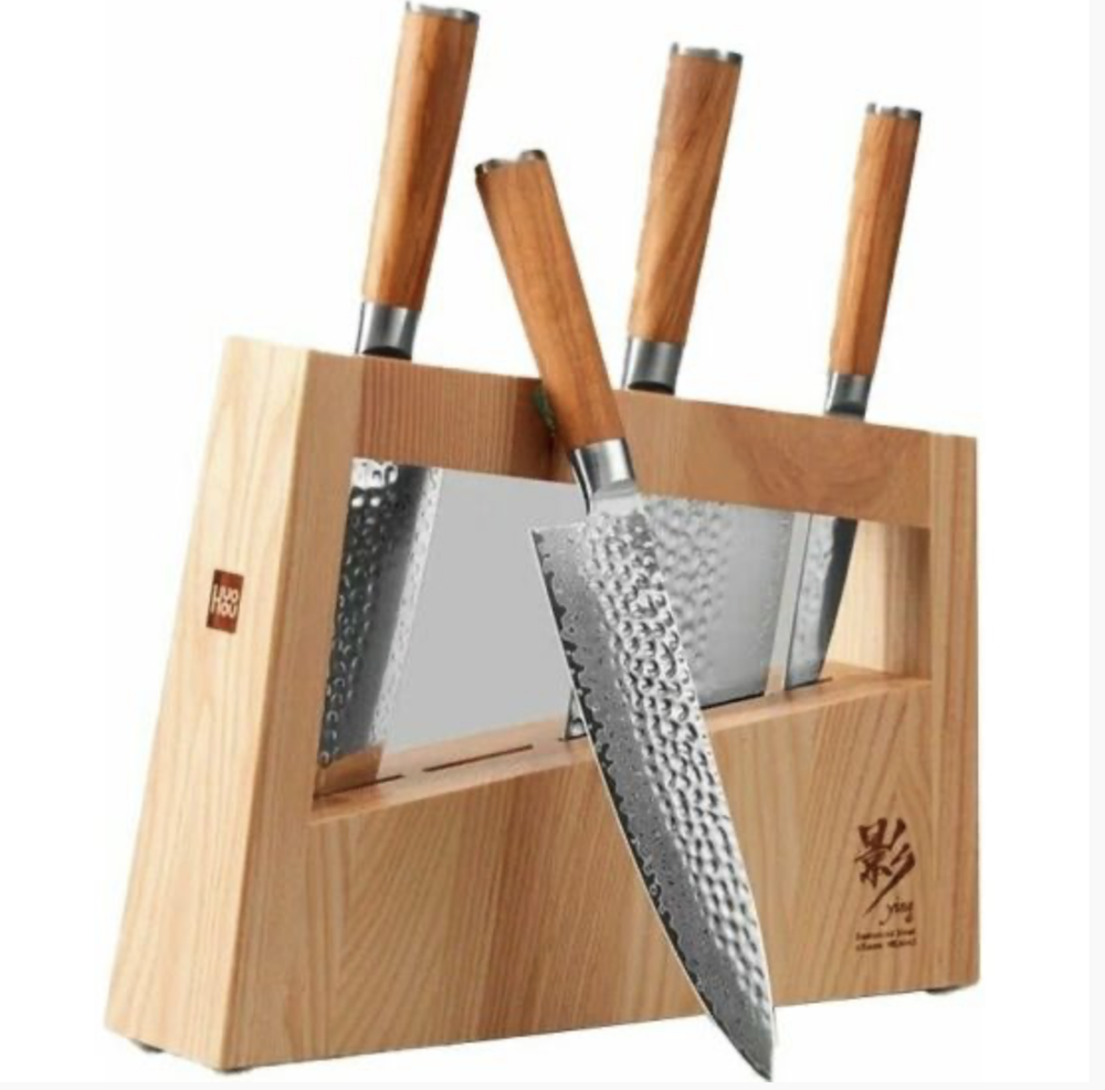 Набор ножей Xiaomi Huo Hou с подставкой (5 предметов) (HU0242)