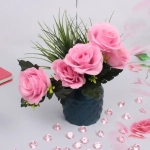 Ваза из пластика «Marlen-Элли» 0,8л 12,5*9,5см цвет синий