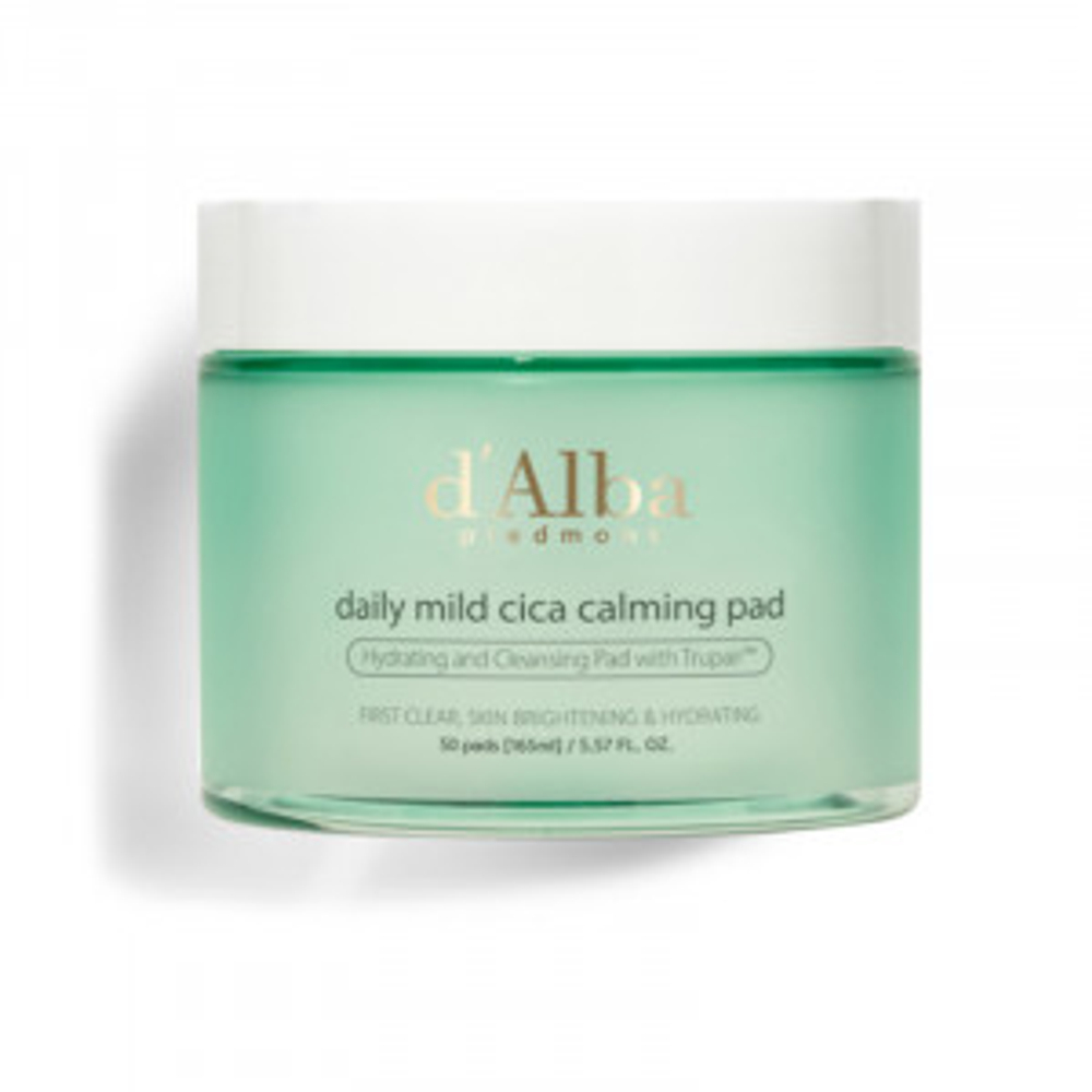 D'ALBA DAILY MILD CICA CALMING PAD (50SHEETS) Двусторонние успокаивающие тонер-пэды