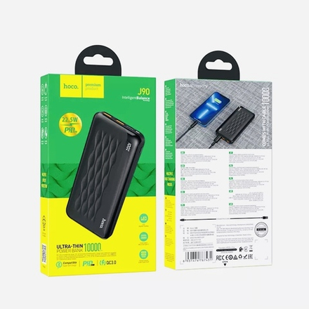 Power Bank 10000mAh, Hoco J90, черный
