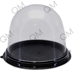 Упаковка купольной формы ПЭТ 110*82 мм (Чёрным дном) (крышка+дно), 390шт