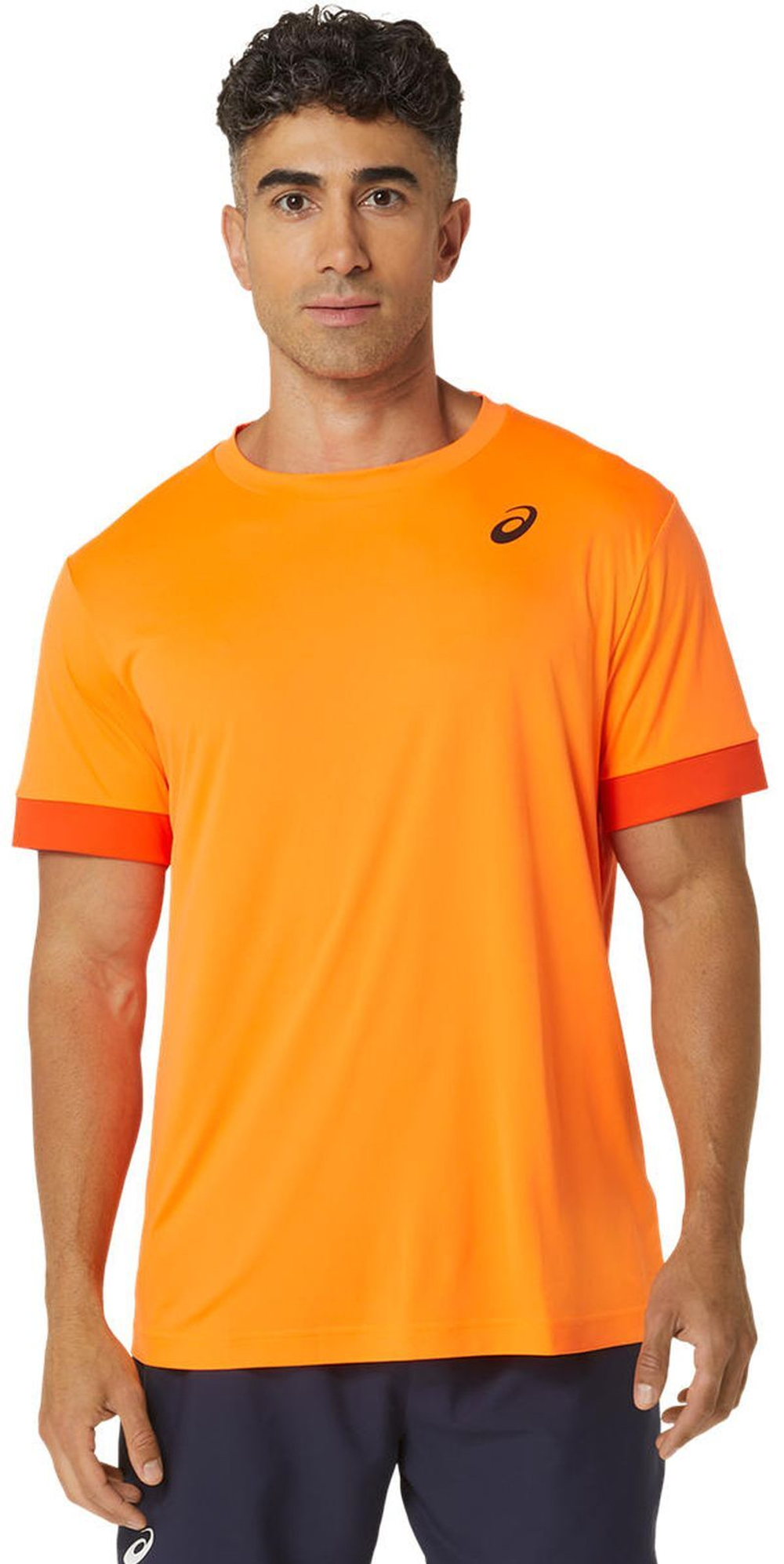 Теннисная футболка Asics Court Short Sleeve Top - shocking orange/koi