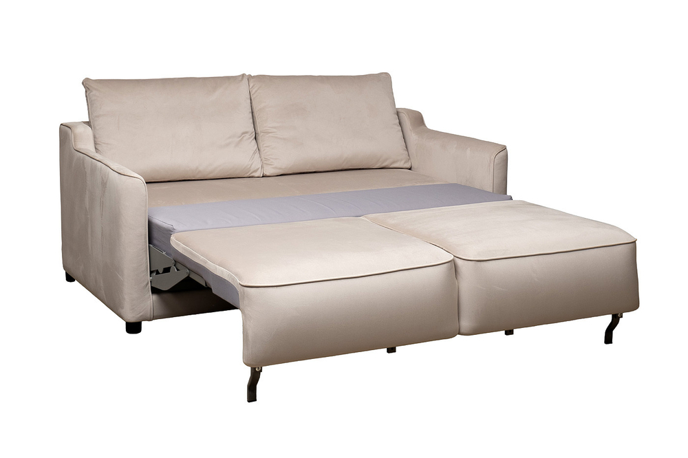 Диван двухместный Garda Decor Portofino светло-серый с кантом механизм караван