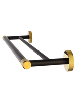 Полотенцедержатель двойной WONZON & WOGHAND MAJESTIC, Черный/Золото (WW-9211)