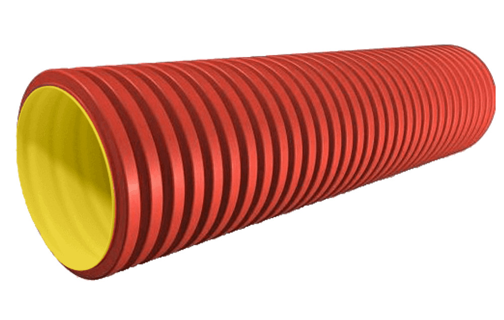 Труба ЭЛЕКТРОКОР 90 (отрезок 6м) жесткая двустенная 750Н