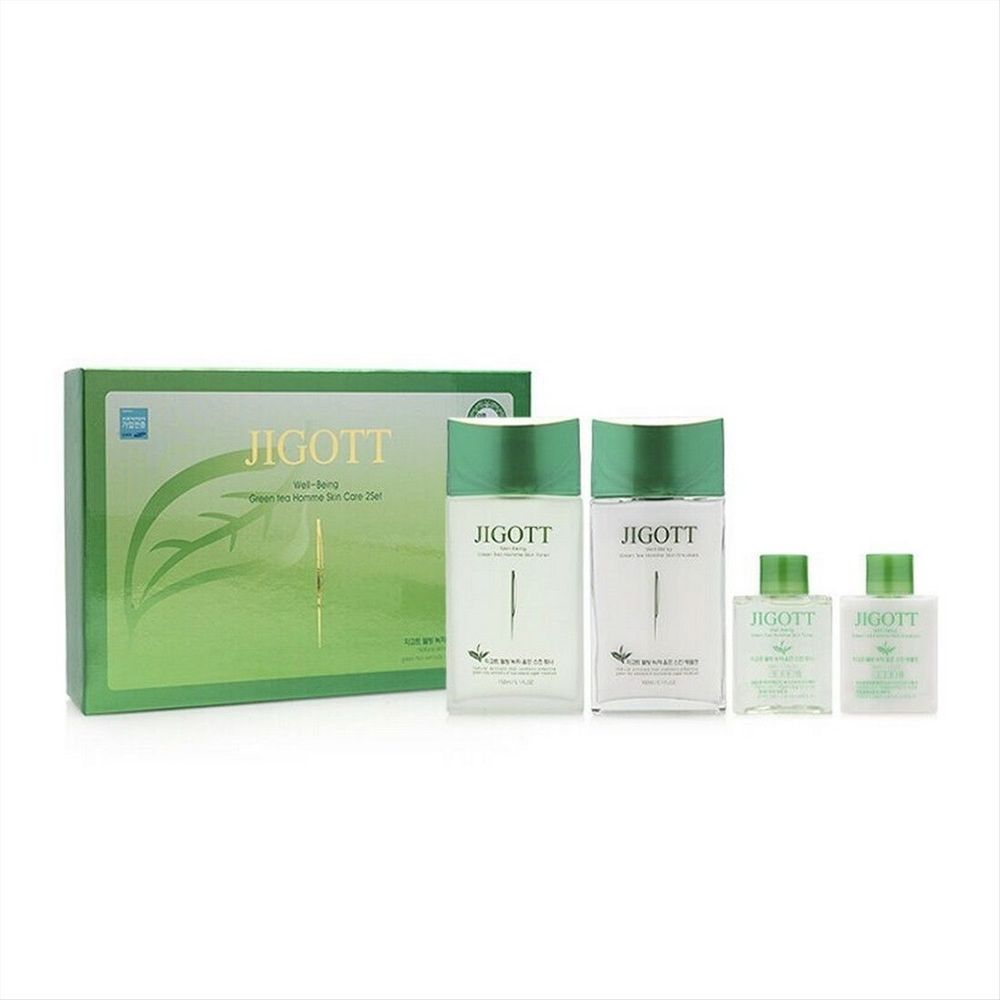 Набор уходовых средств с экстрактом зеленого чая мужской JIGOTT For Men Well-Being Greentea Skin Car