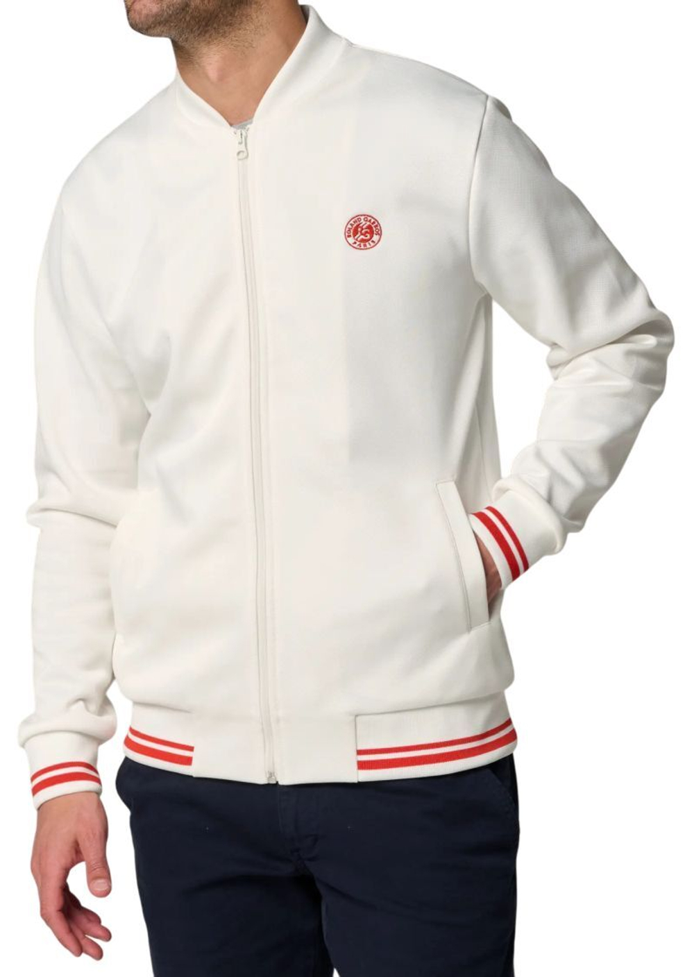 Куртка теннисная Roland Garros Heritage Taylor Teddy - ecru