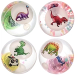 Мяч 6,5 см «Динозаврики» (попрыгун с водой и подсветкой) СТИКЕР НА ВЛОЖЕНИЕ