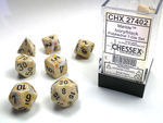 Chessex 7-dice set Ivory/Black